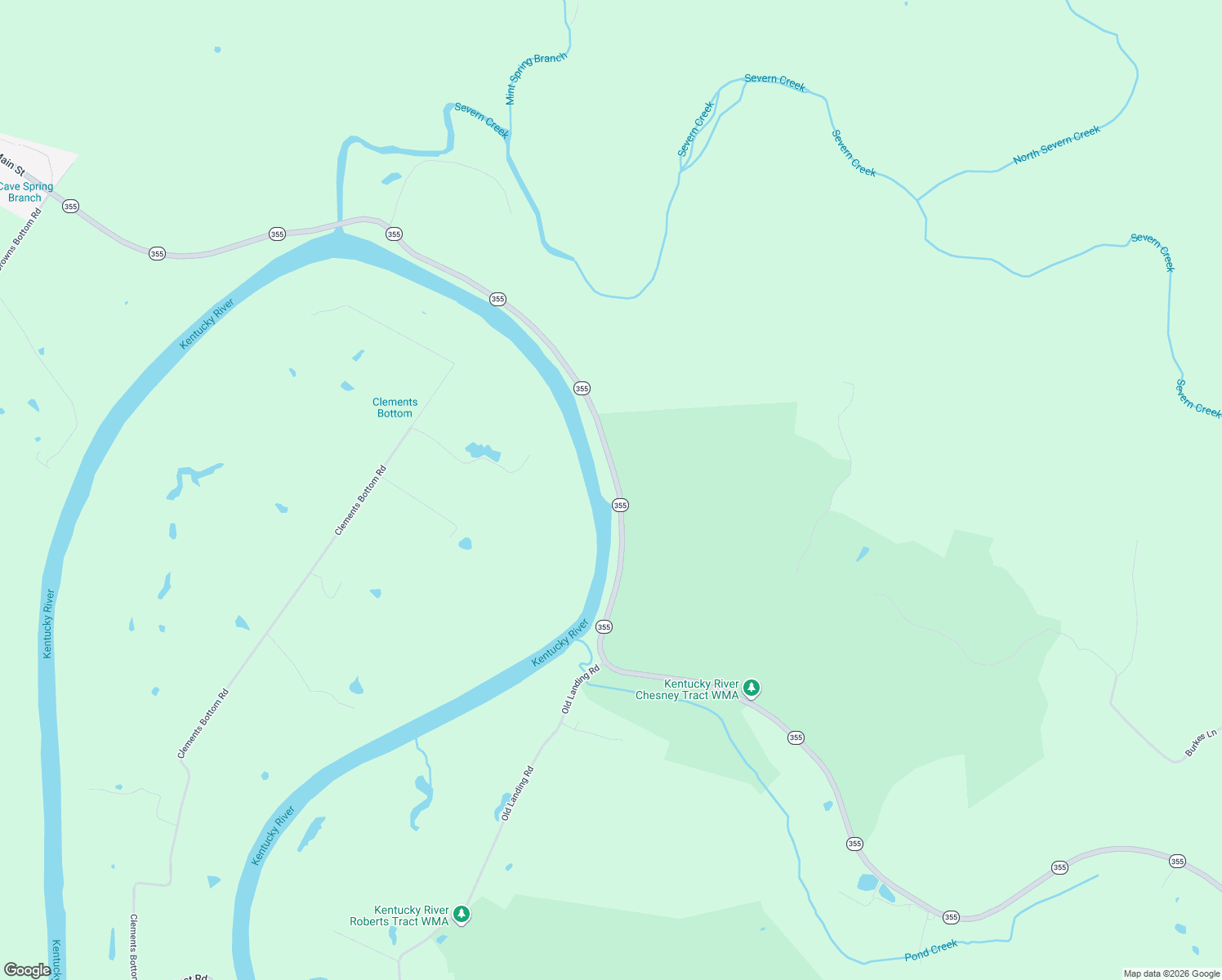 map of restaurants, bars, coffee shops, grocery stores, and more near 3295 Kentucky 355 in Owenton