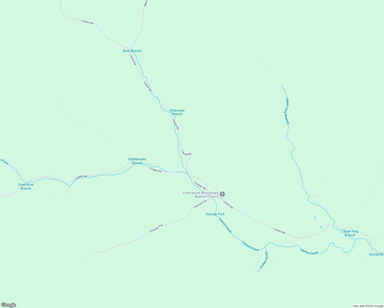 map of restaurants, bars, coffee shops, grocery stores, and more near Laurel Road in Greenup