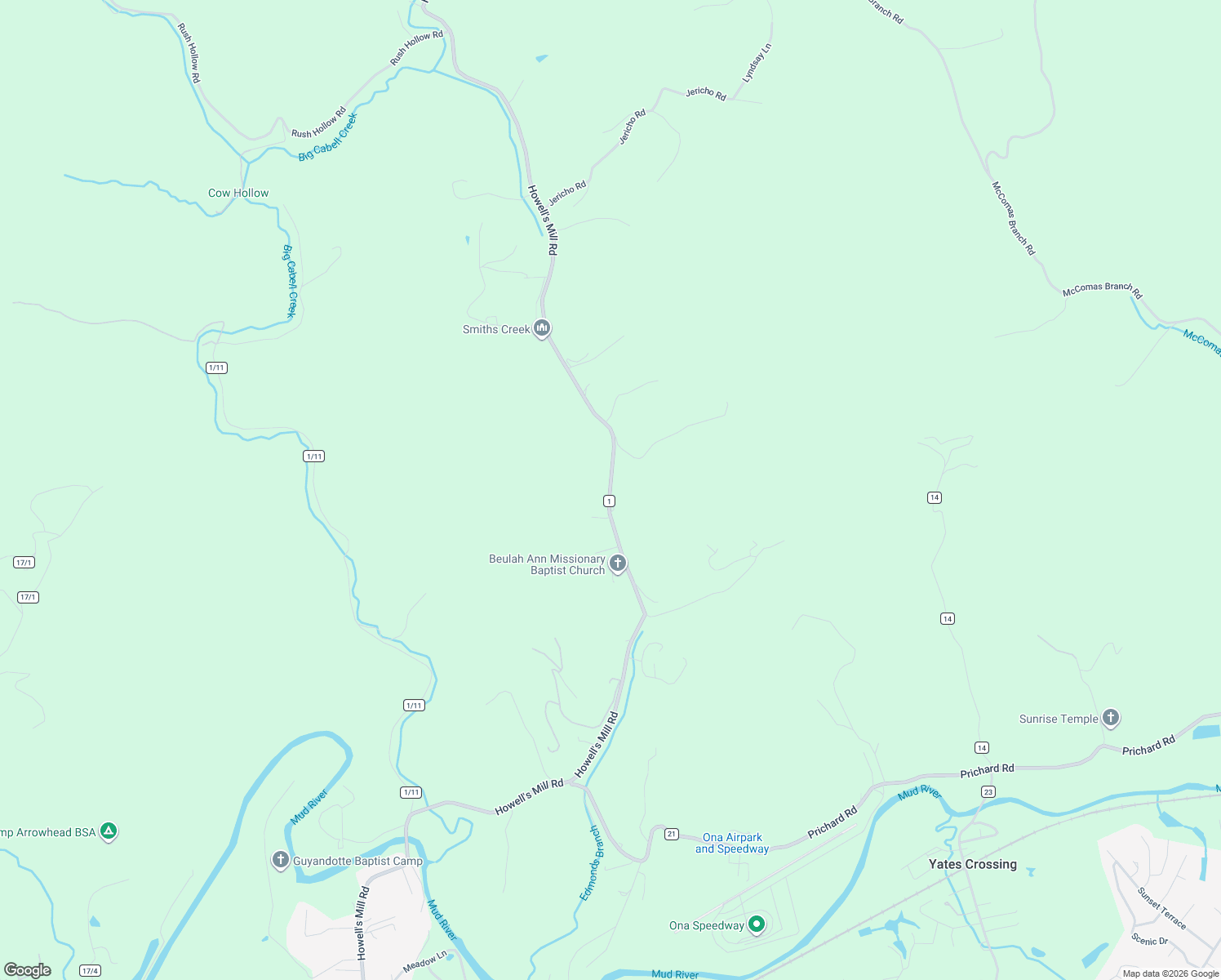 map of restaurants, bars, coffee shops, grocery stores, and more near 3708-3756 Edmonds Branch Rd in Ona