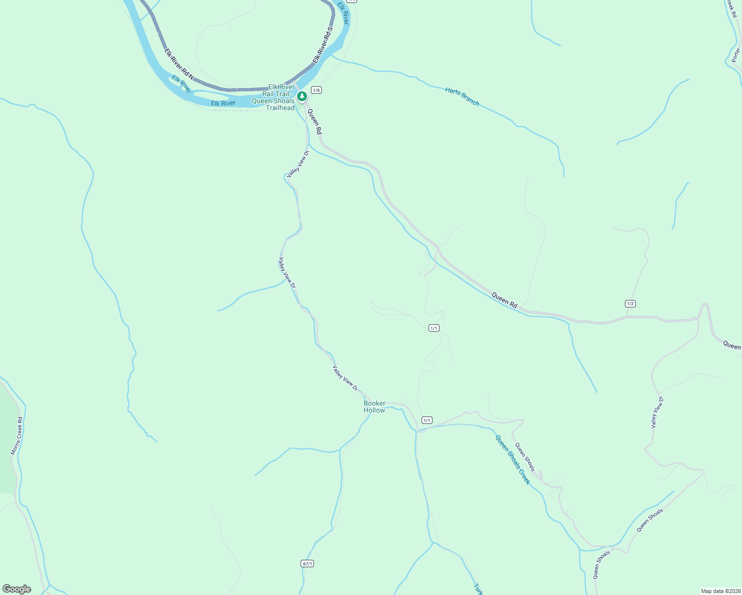 map of restaurants, bars, coffee shops, grocery stores, and more near 498 Little Queen Road in Clendenin