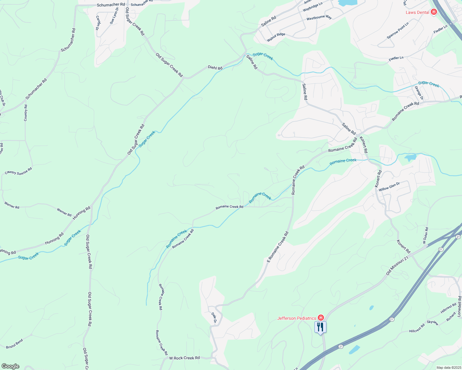 map of restaurants, bars, coffee shops, grocery stores, and more near 117 Jensen Hills Drive in Fenton