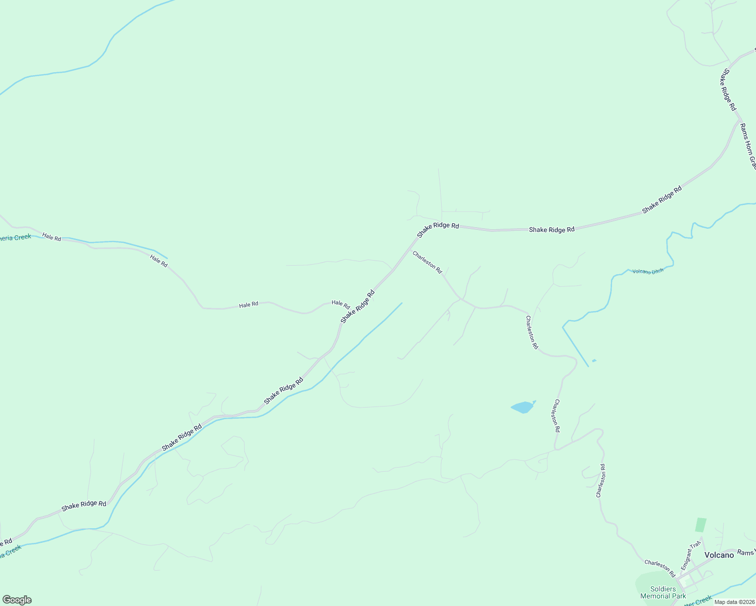 map of restaurants, bars, coffee shops, grocery stores, and more near 19660 Shake Ridge Road in Volcano