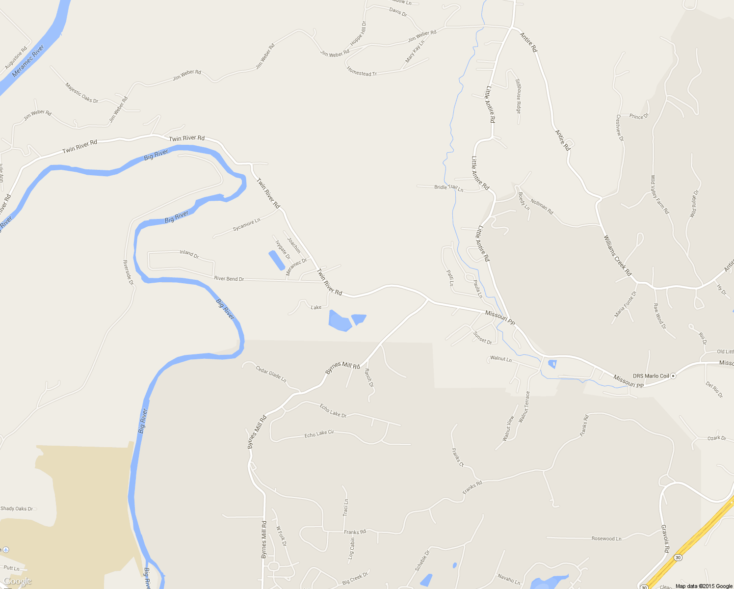 map of restaurants, bars, coffee shops, grocery stores, and more near 6786 Missouri PP in Eureka