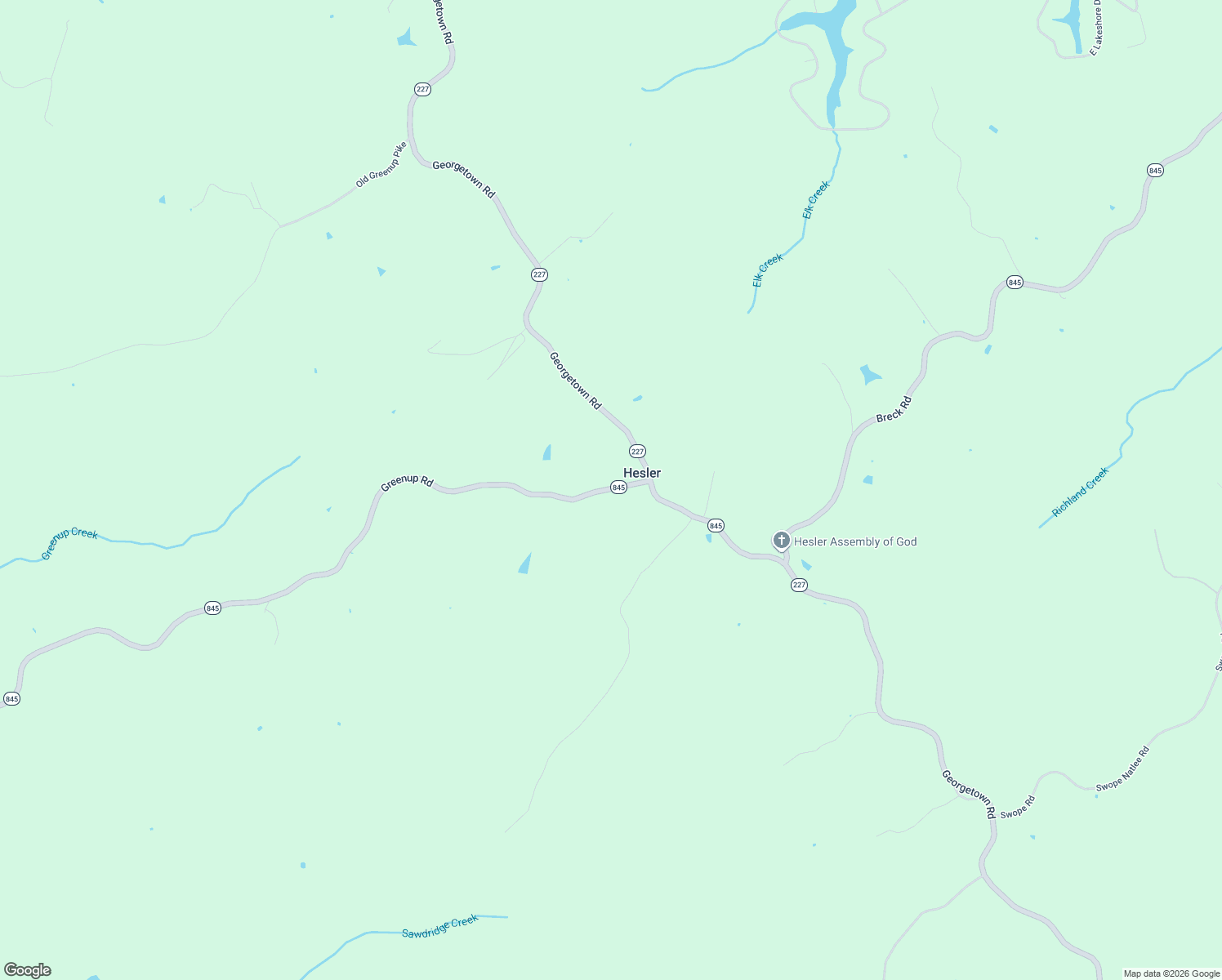 map of restaurants, bars, coffee shops, grocery stores, and more near 115 Greenup Road in Owenton