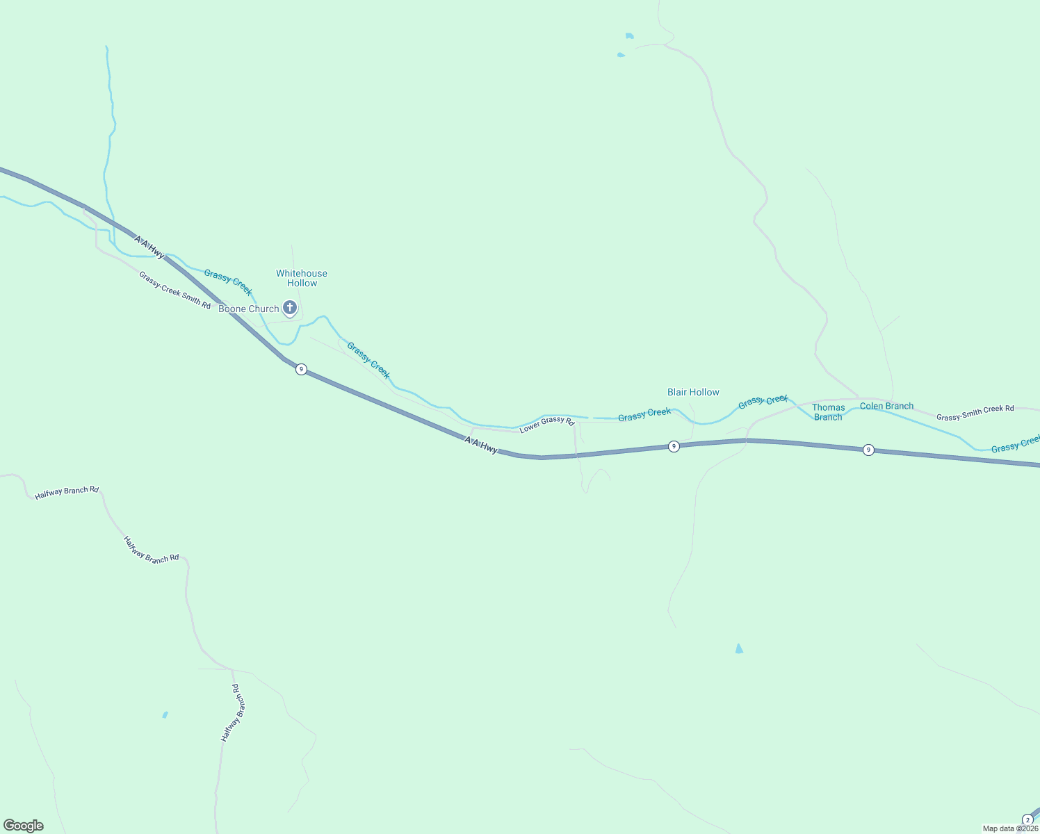 map of restaurants, bars, coffee shops, grocery stores, and more near 242 Lower Grassy Road in Grayson
