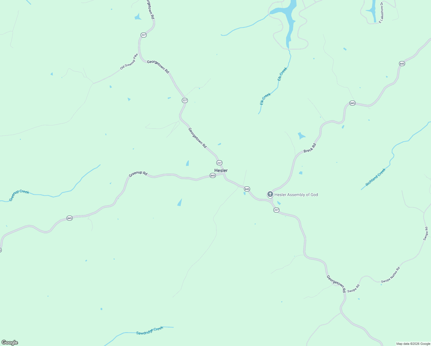 map of restaurants, bars, coffee shops, grocery stores, and more near 115 Greenup Road in Owenton