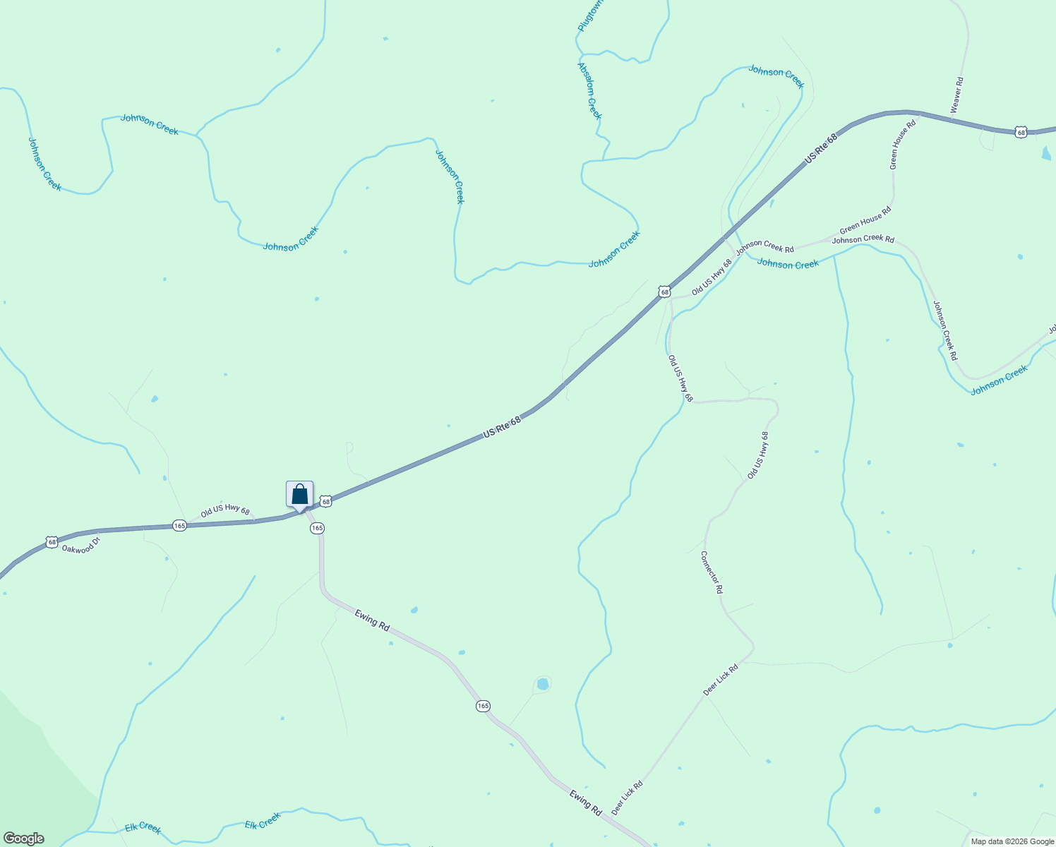 map of restaurants, bars, coffee shops, grocery stores, and more near 1673 U.S. 68 in Ewing