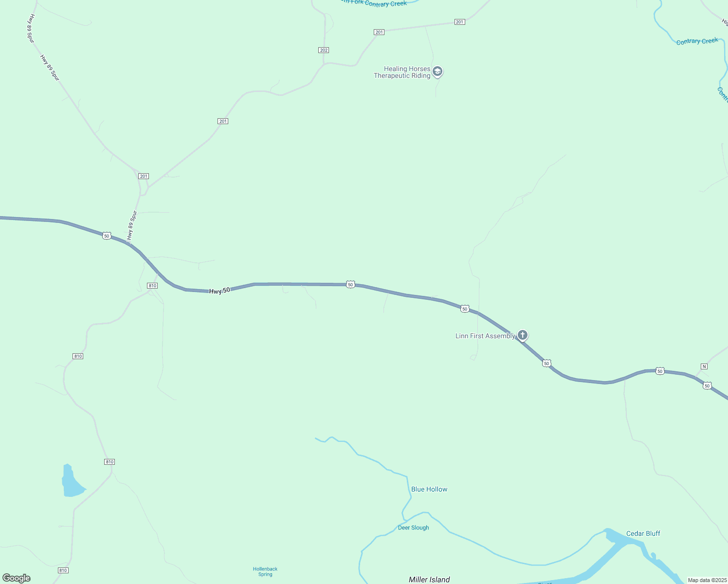 map of restaurants, bars, coffee shops, grocery stores, and more near 3624 U.S. 50 in Linn