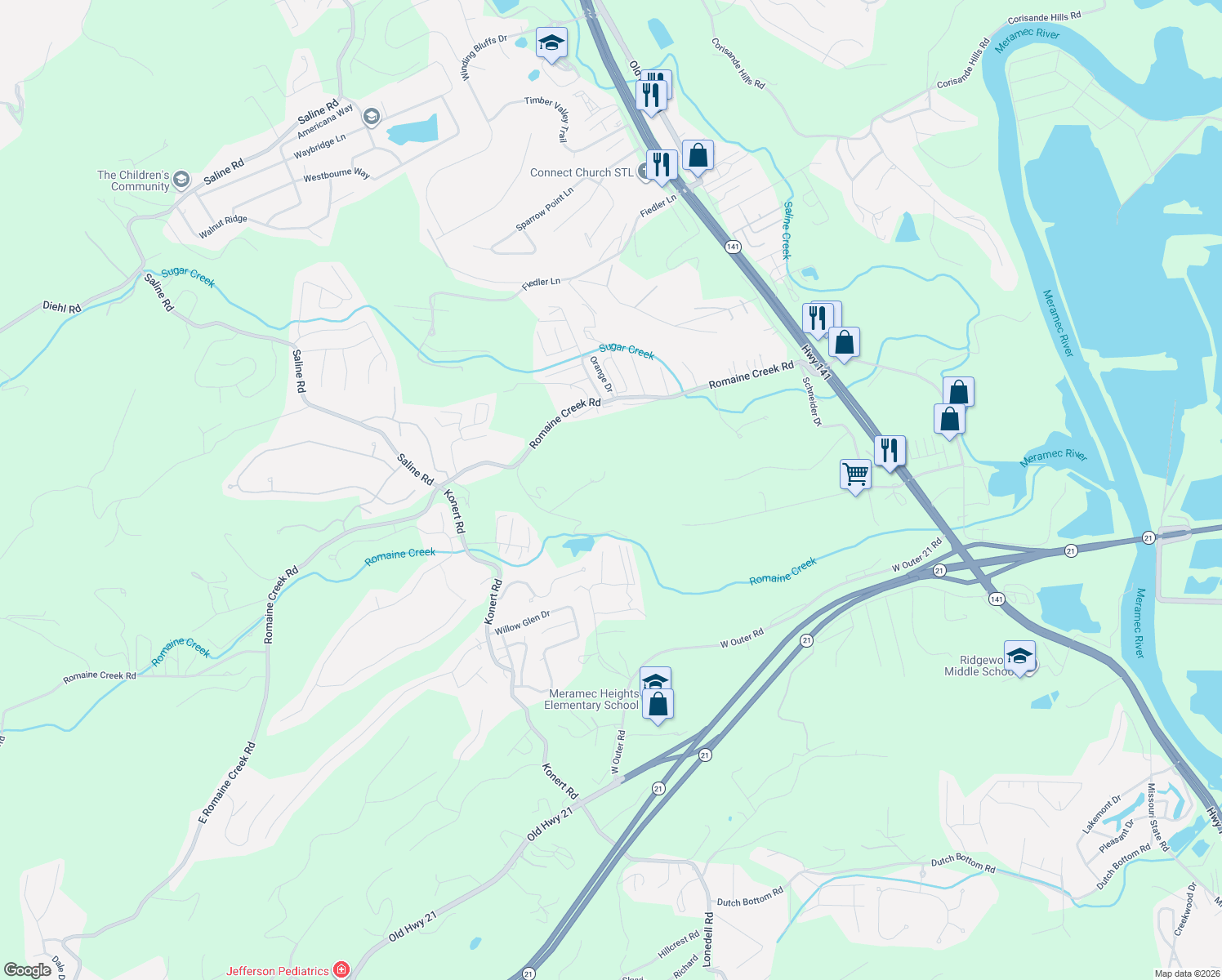 map of restaurants, bars, coffee shops, grocery stores, and more near 502 Niswonger Drive in Fenton