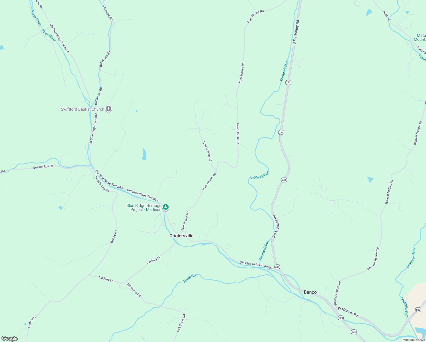 map of restaurants, bars, coffee shops, grocery stores, and more near 17 Hurt Hollow Road in Banco