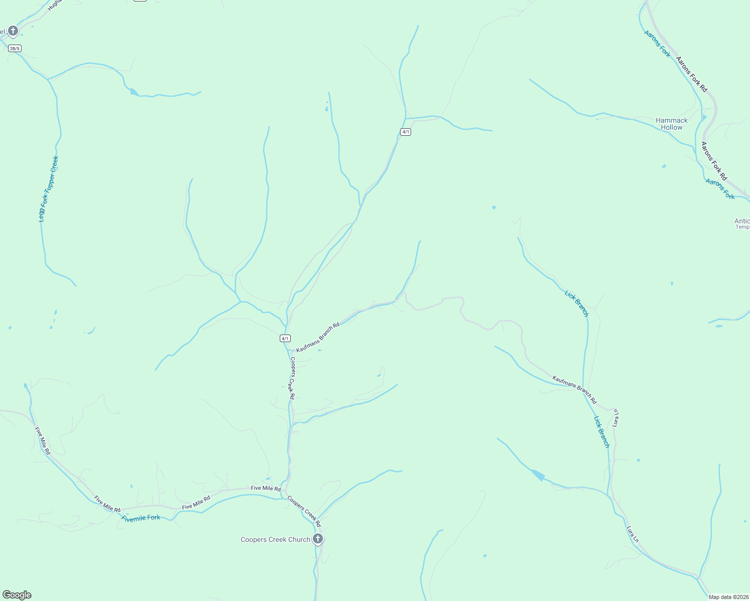 map of restaurants, bars, coffee shops, grocery stores, and more near RR 5 in Kanawha County