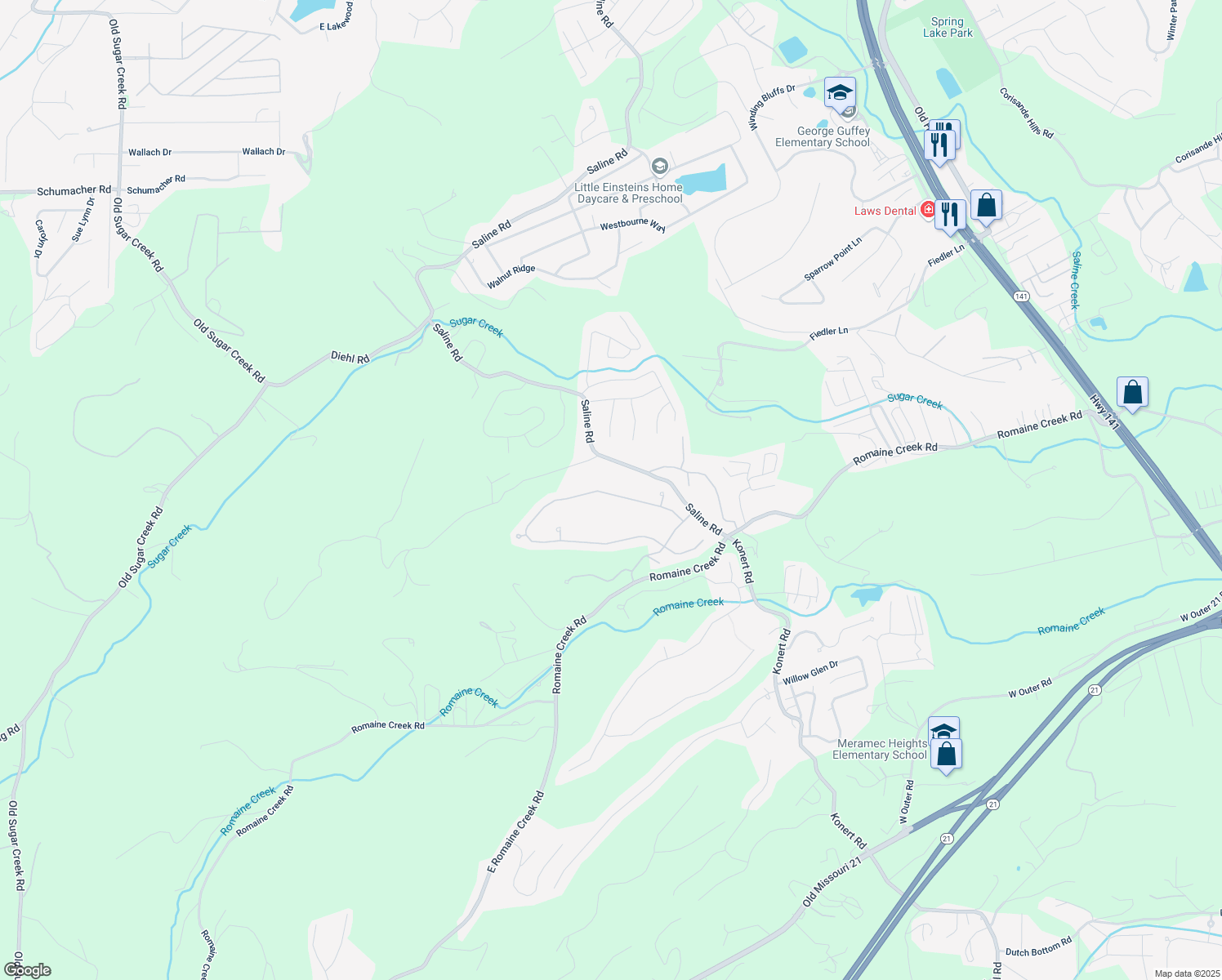 map of restaurants, bars, coffee shops, grocery stores, and more near 771 Shadow Pine Drive in Fenton