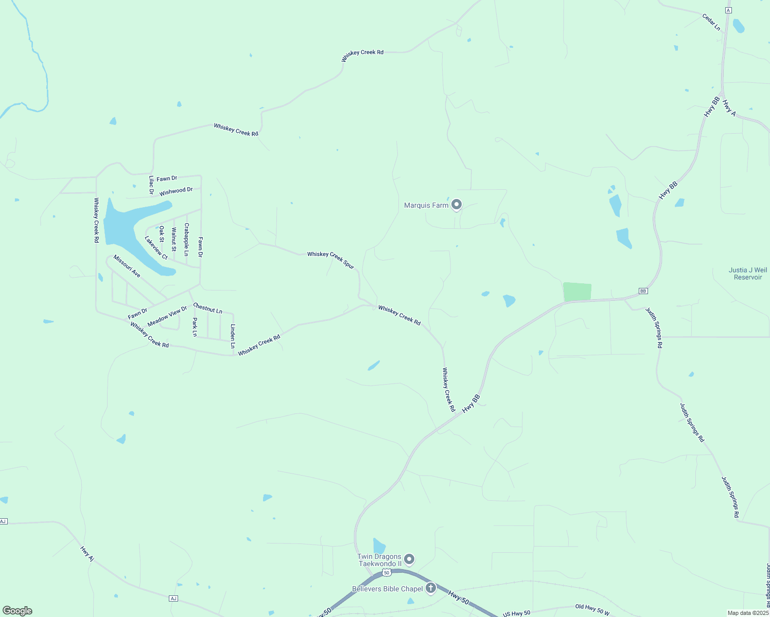 map of restaurants, bars, coffee shops, grocery stores, and more near 8655 Whiskey Creek Road in Union
