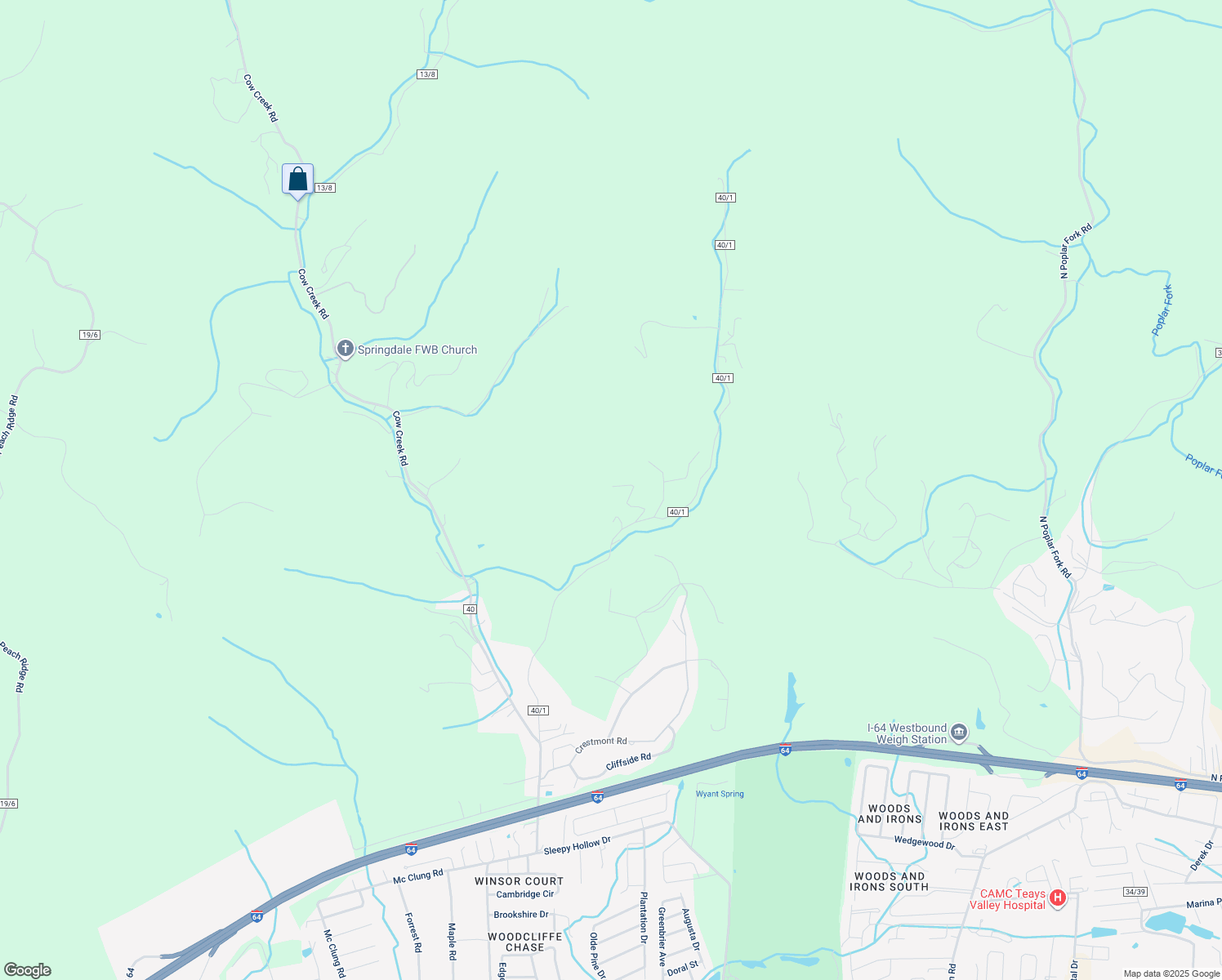 map of restaurants, bars, coffee shops, grocery stores, and more near 765 Hereford Road in Hurricane