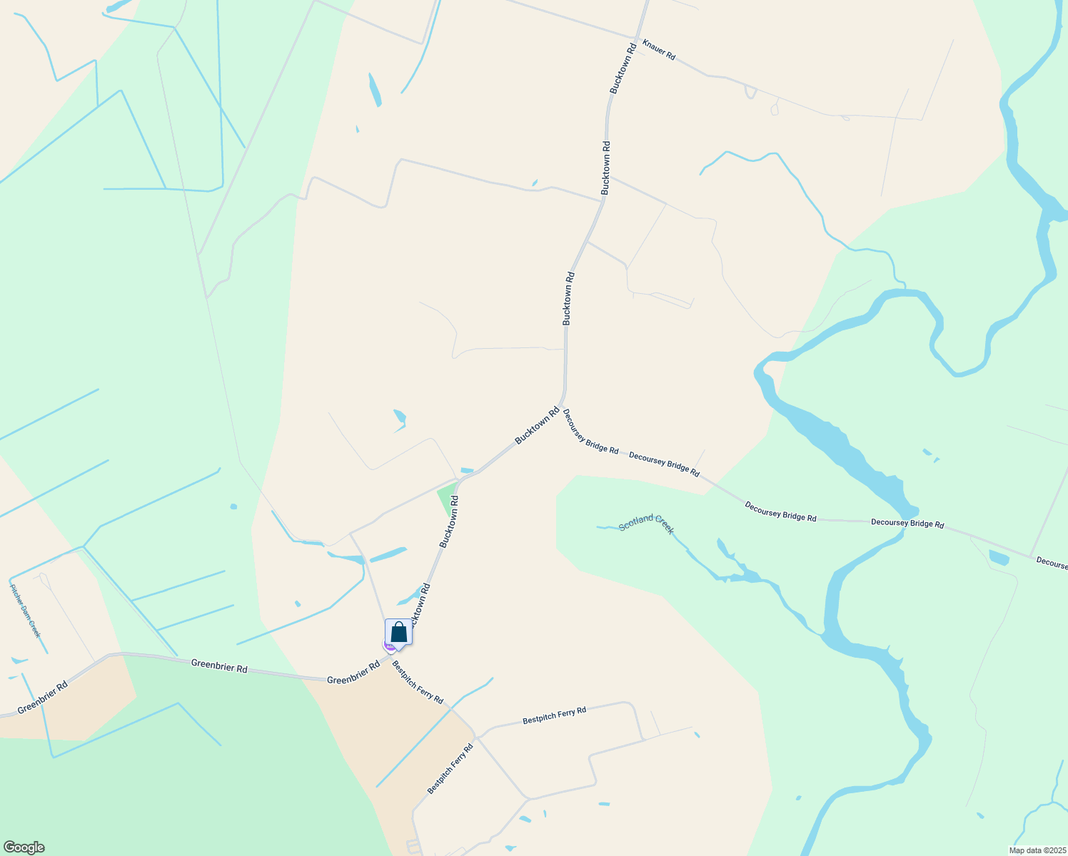 map of restaurants, bars, coffee shops, grocery stores, and more near 4521 Bucktown Road in Cambridge