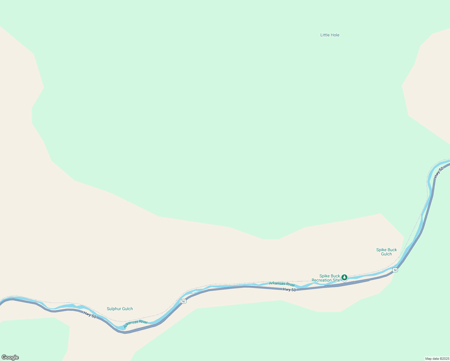 map of restaurants, bars, coffee shops, grocery stores, and more near U.S. 50 in Cañon City