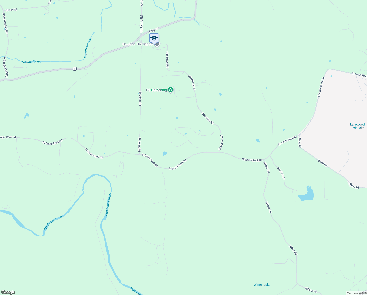 map of restaurants, bars, coffee shops, grocery stores, and more near 230 Scarlet Oak Loop in Villa Ridge