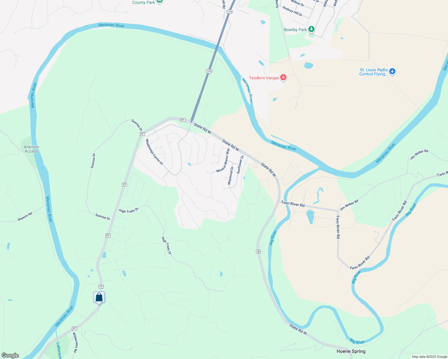 map of restaurants, bars, coffee shops, grocery stores, and more near 112 Maywood Court in Eureka