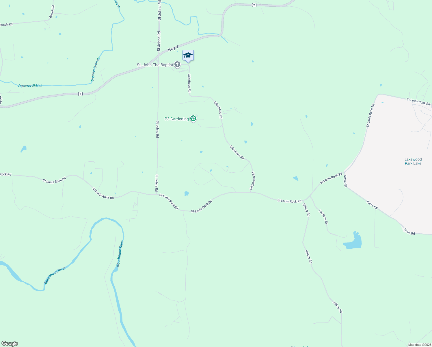 map of restaurants, bars, coffee shops, grocery stores, and more near 652 Oak Crossing Drive in Villa Ridge