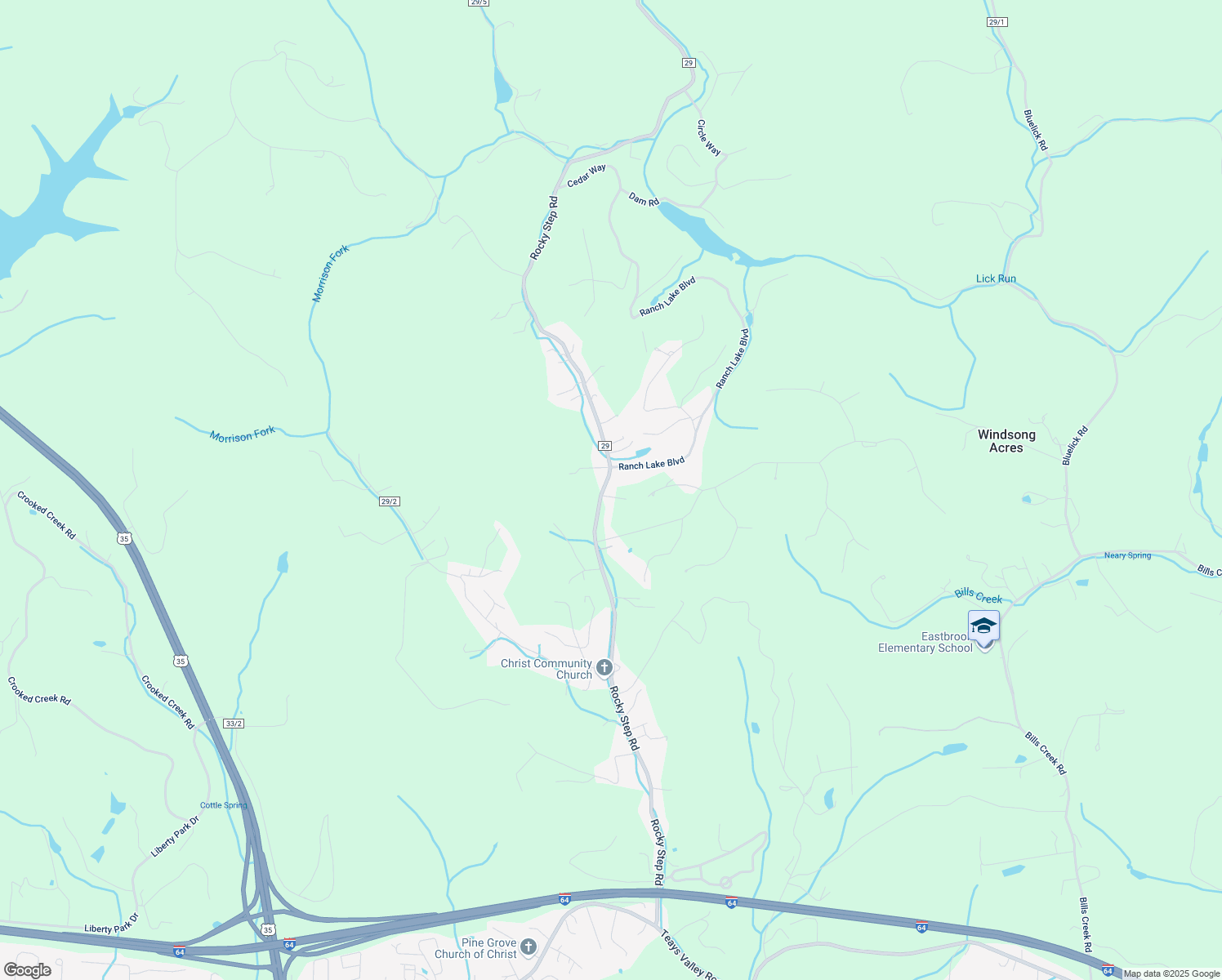 map of restaurants, bars, coffee shops, grocery stores, and more near 169-183 Rocky Step Road in Putnam County
