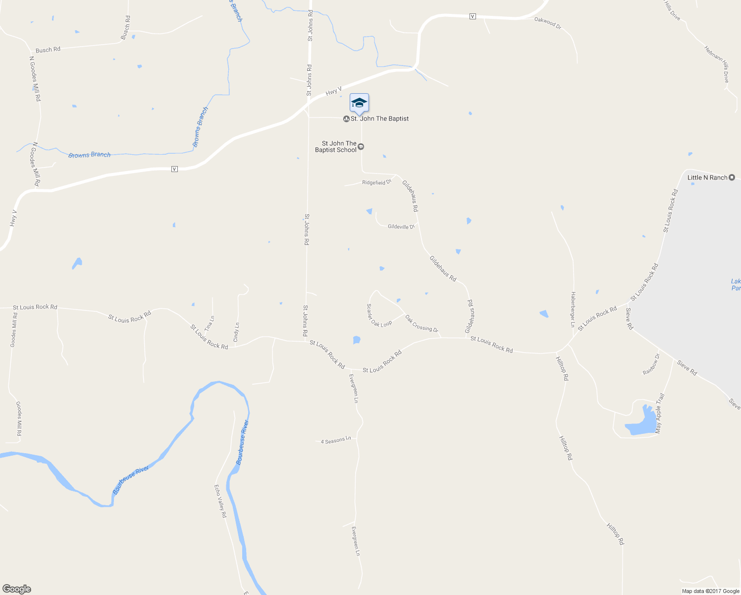 map of restaurants, bars, coffee shops, grocery stores, and more near 230 Scarlet Oak Loop in Villa Ridge