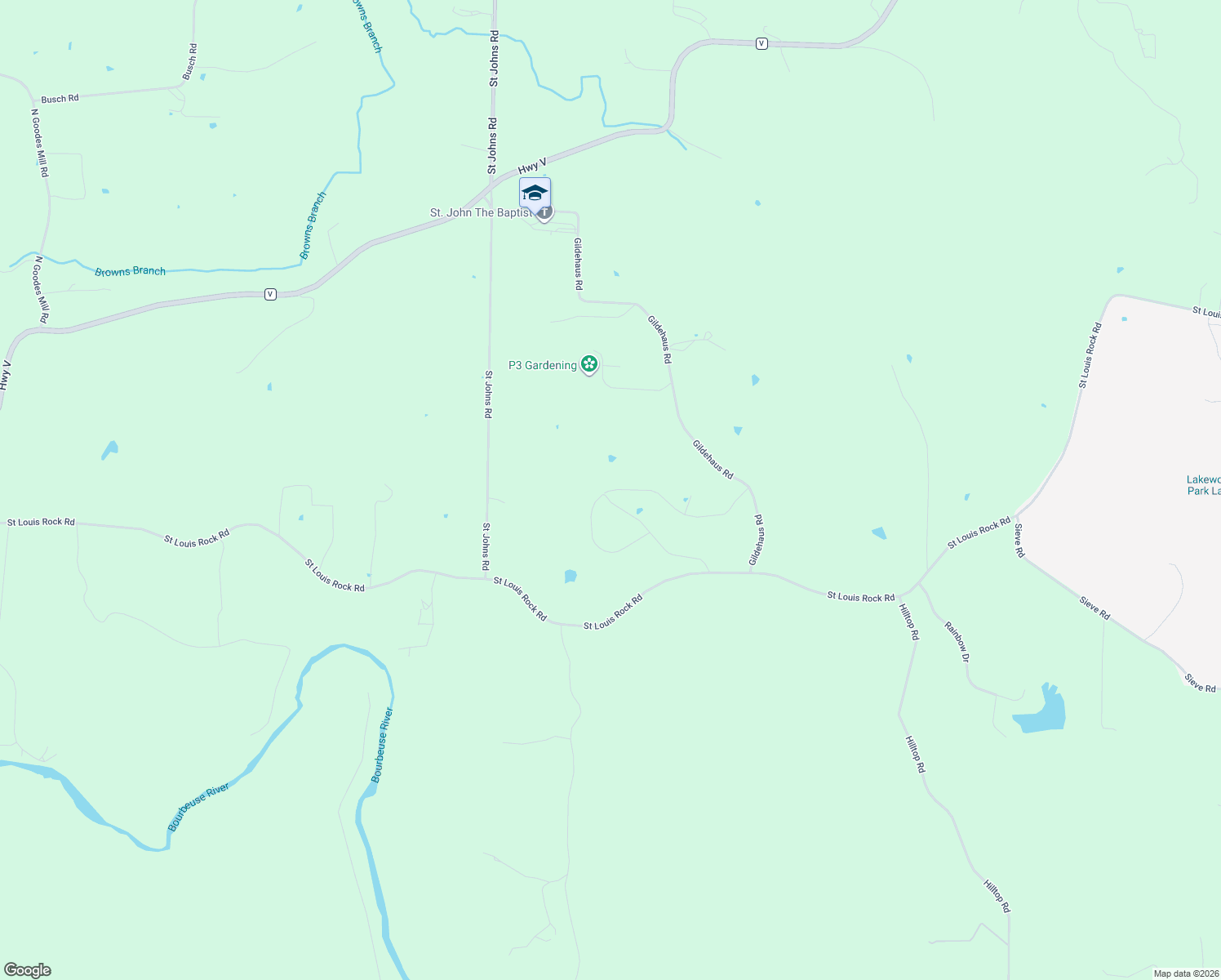 map of restaurants, bars, coffee shops, grocery stores, and more near 176 Scarlet Oak Loop in Villa Ridge