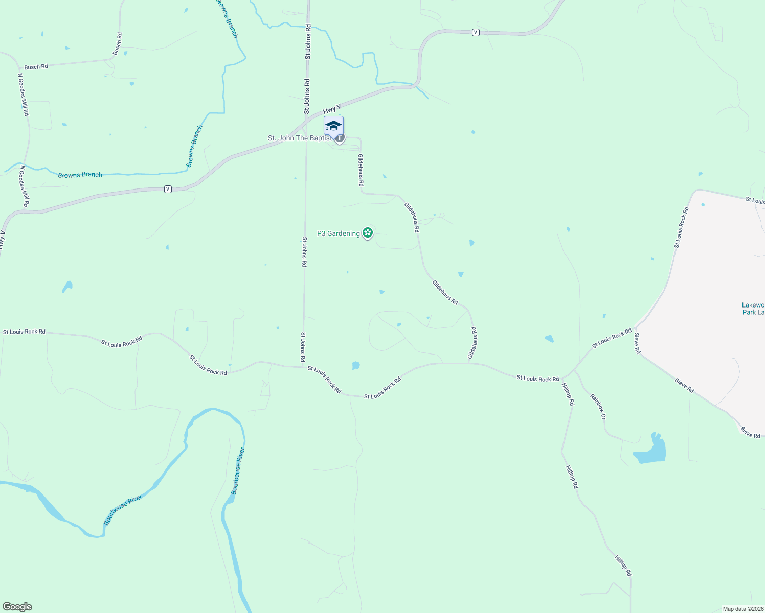 map of restaurants, bars, coffee shops, grocery stores, and more near 176 Scarlet Oak Loop in Villa Ridge