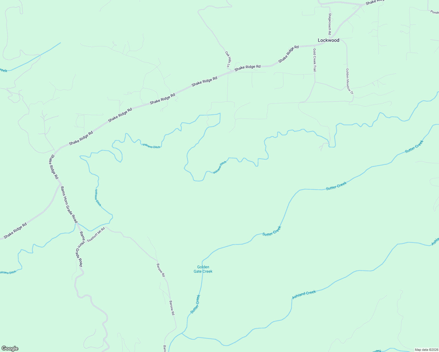 map of restaurants, bars, coffee shops, grocery stores, and more near 18630 Gold Creek Trail in Volcano