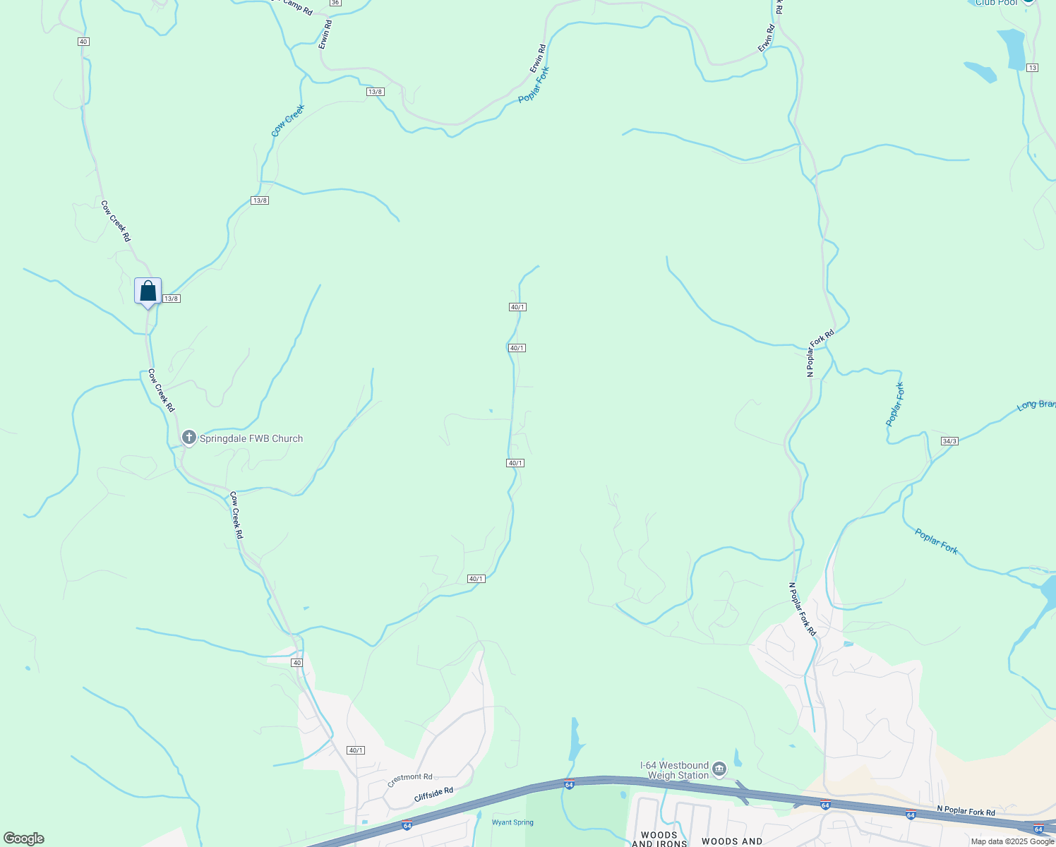 map of restaurants, bars, coffee shops, grocery stores, and more near 1463 Hereford Road in Hurricane