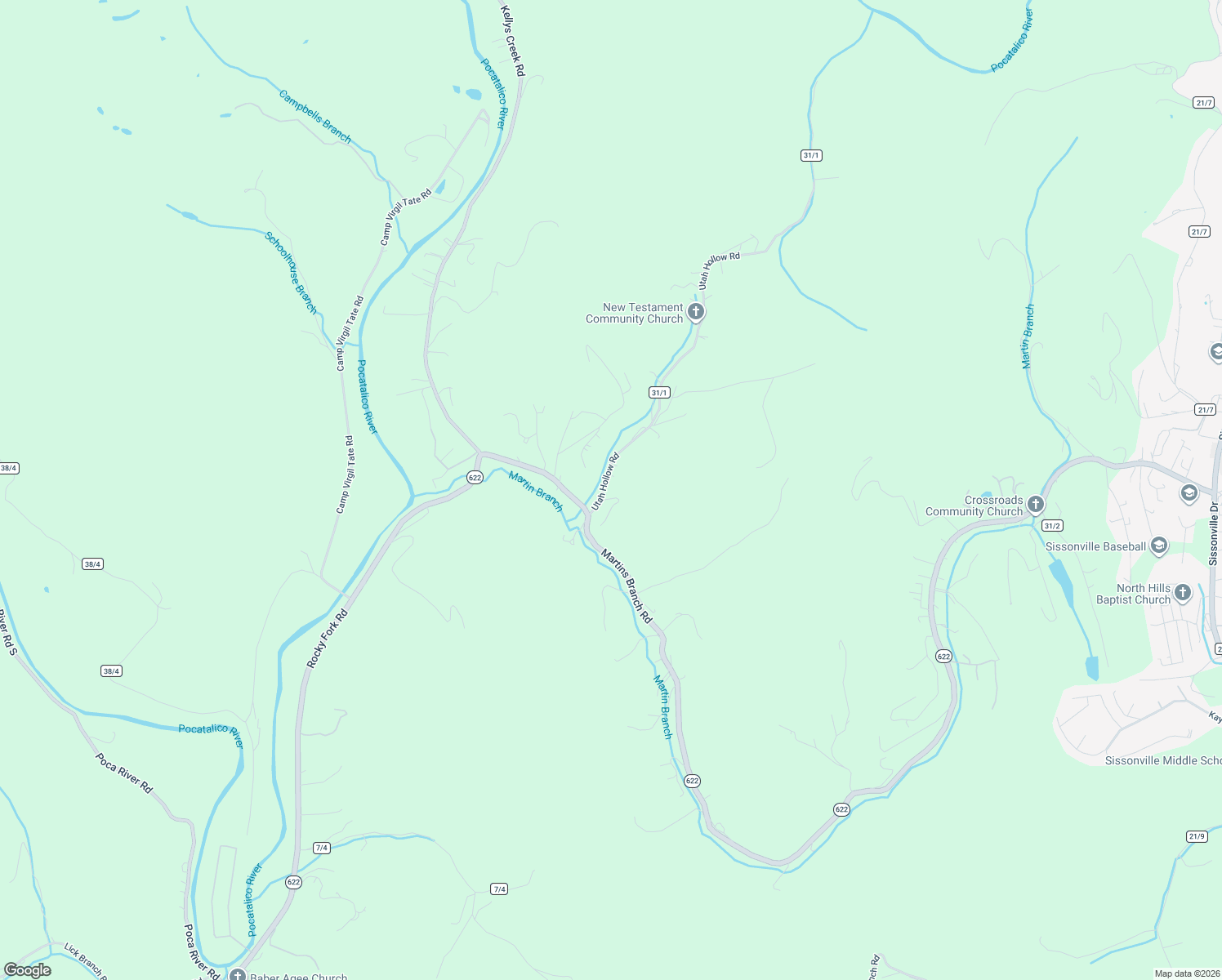 map of restaurants, bars, coffee shops, grocery stores, and more near 145 Utah Hollow Road in Charleston