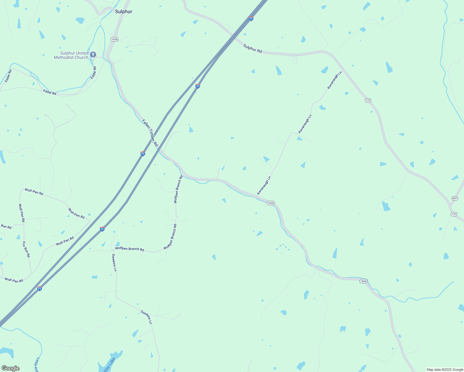 map of restaurants, bars, coffee shops, grocery stores, and more near State Highway 1606 in Sulphur
