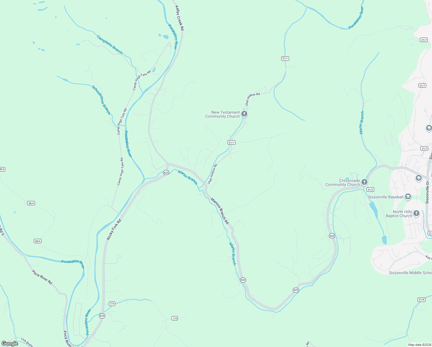 map of restaurants, bars, coffee shops, grocery stores, and more near 145 Utah Hollow Road in Charleston