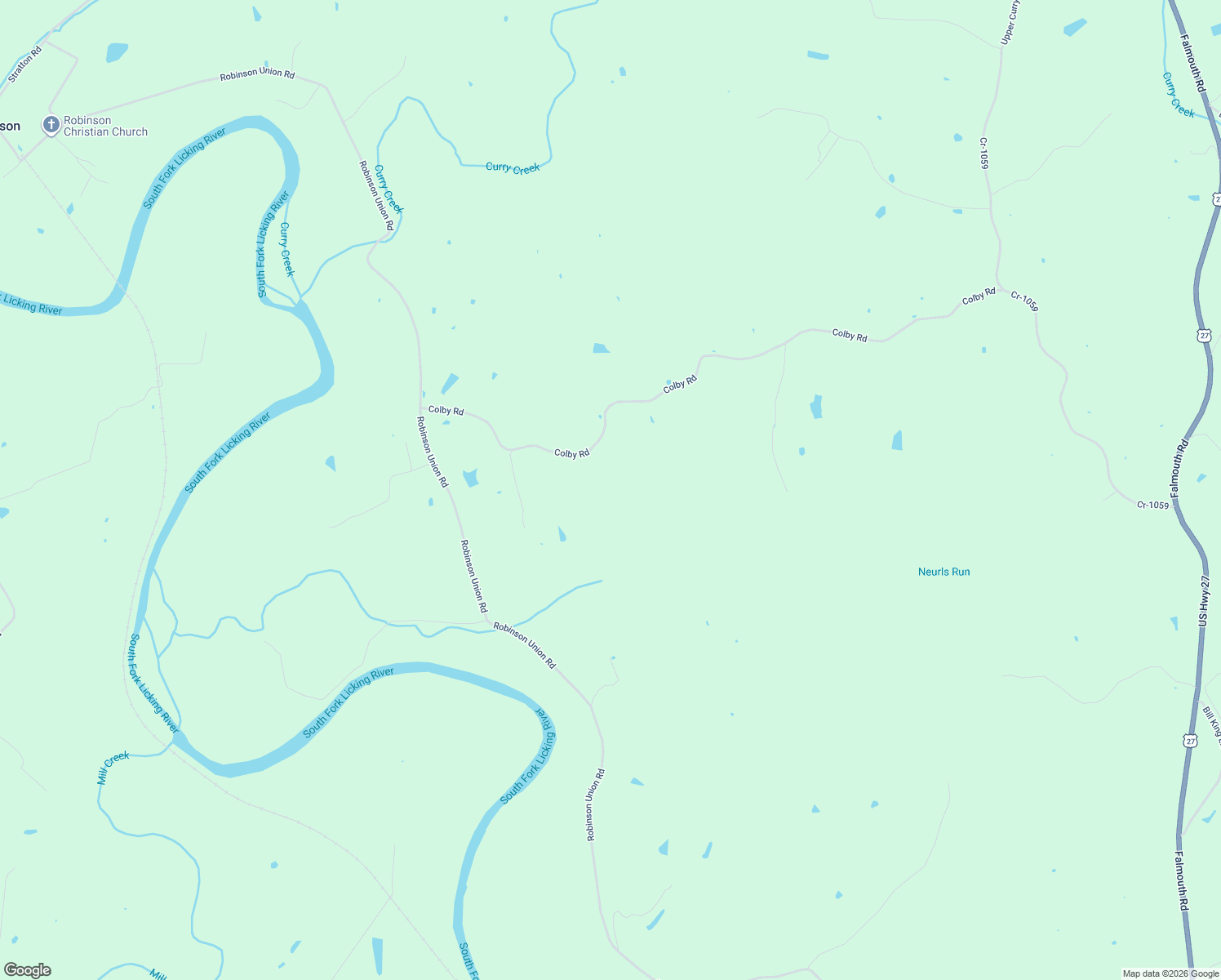 map of restaurants, bars, coffee shops, grocery stores, and more near 1397 Colby Road in Cynthiana