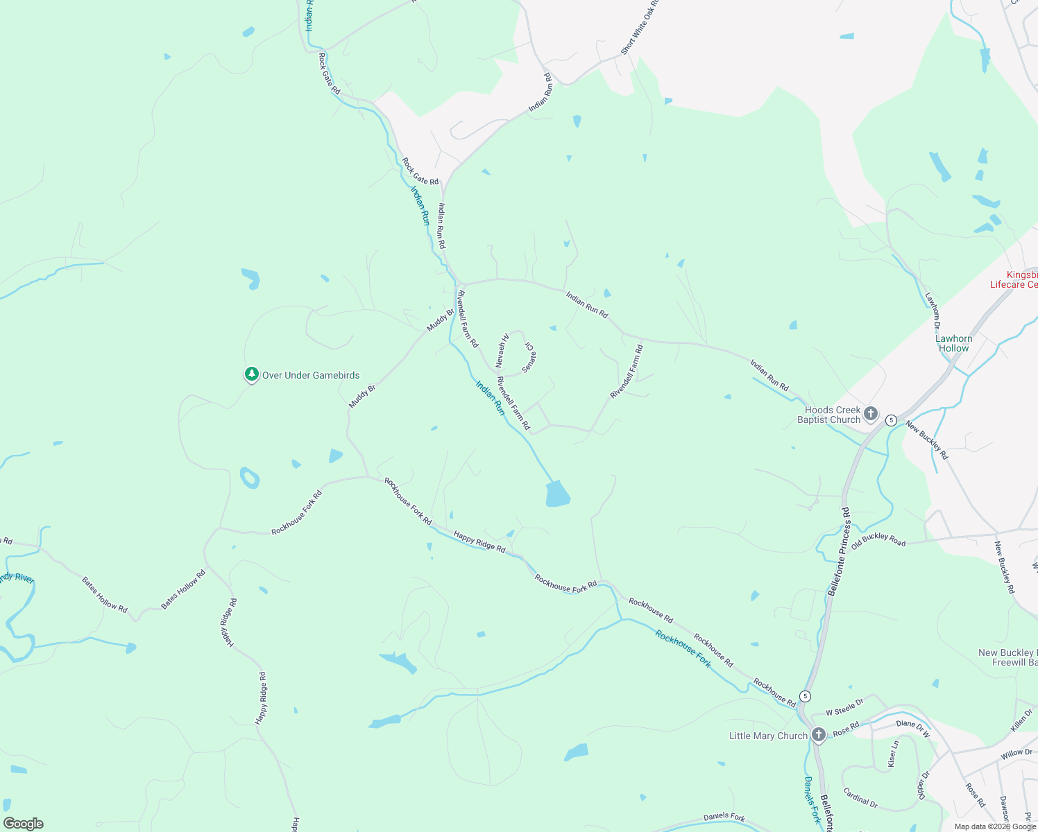 map of restaurants, bars, coffee shops, grocery stores, and more near 4015 Rivendell Farm Rd in Ashland