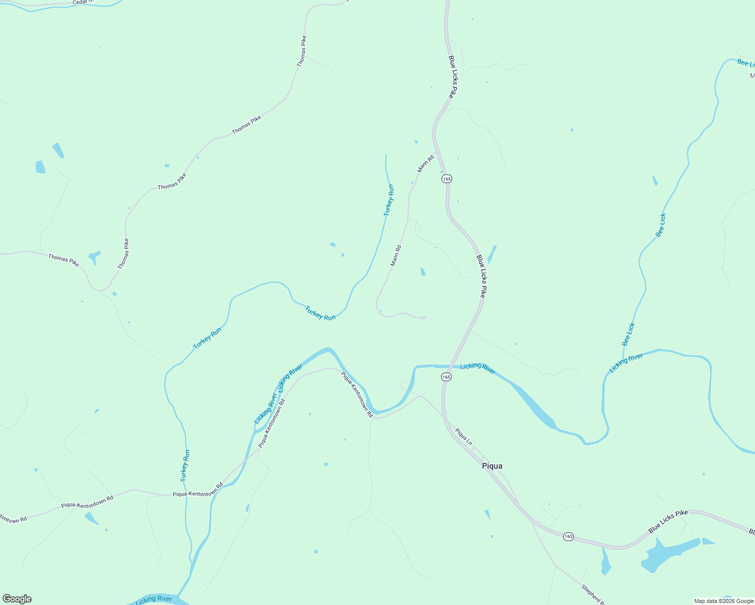 map of restaurants, bars, coffee shops, grocery stores, and more near Mann Road in Mount Olivet