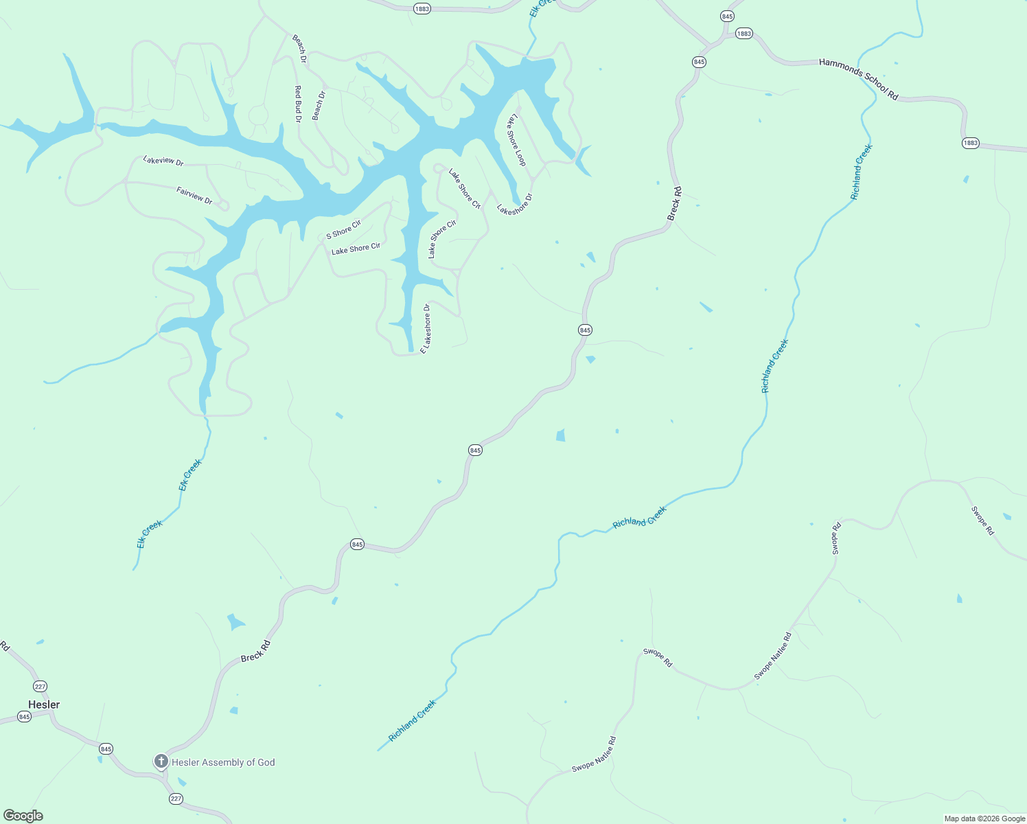 map of restaurants, bars, coffee shops, grocery stores, and more near 1965 Breck Road in Owenton