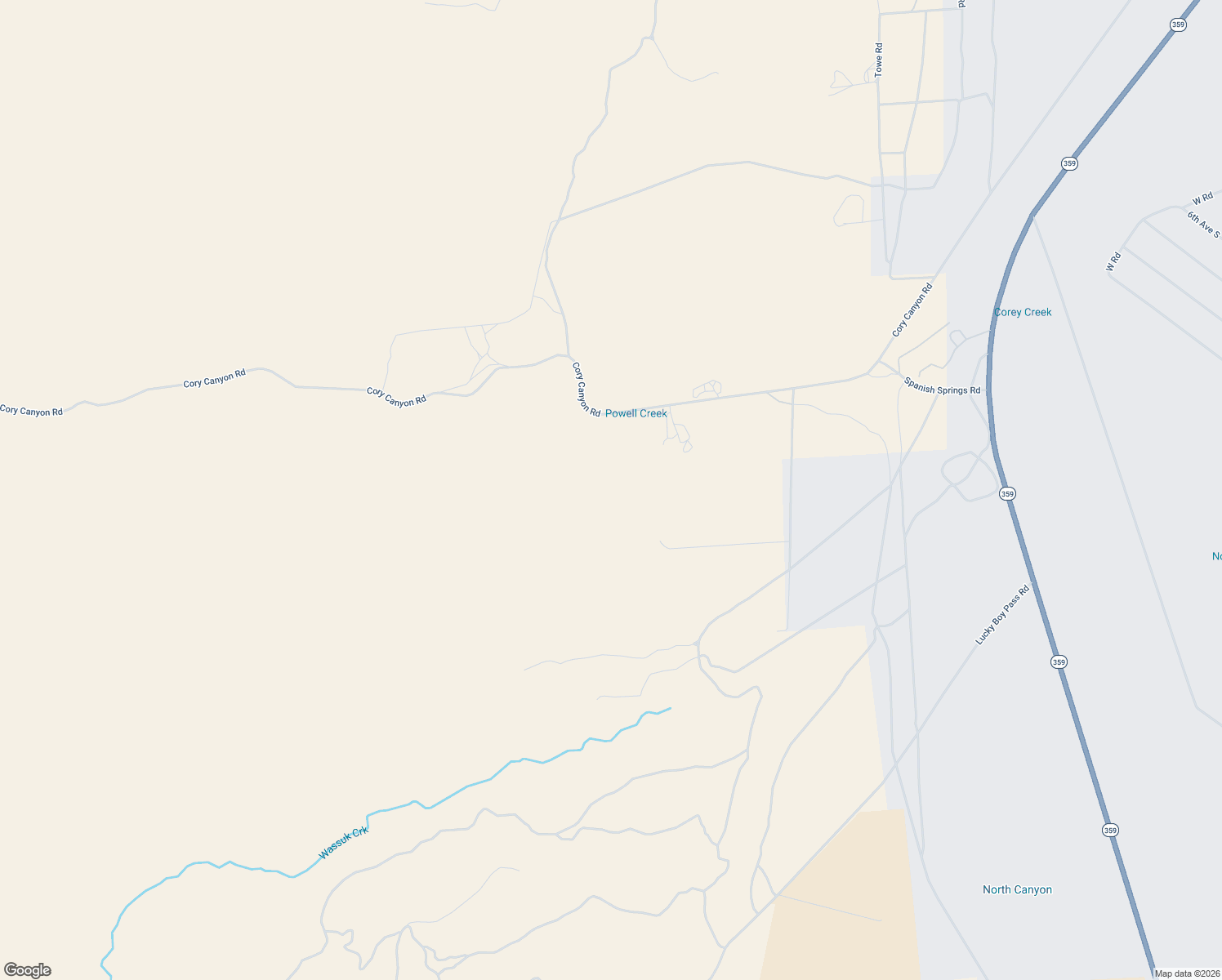 map of restaurants, bars, coffee shops, grocery stores, and more near 1 Cory Canyon Road in Hawthorne