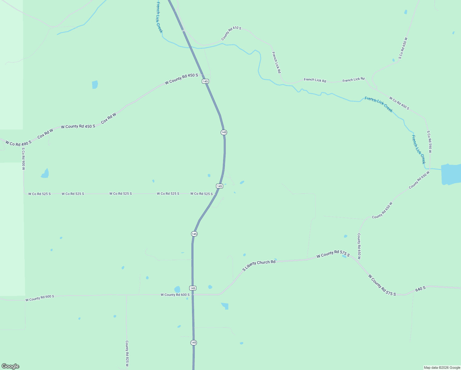 map of restaurants, bars, coffee shops, grocery stores, and more near 5062 County Road 145 in French Lick