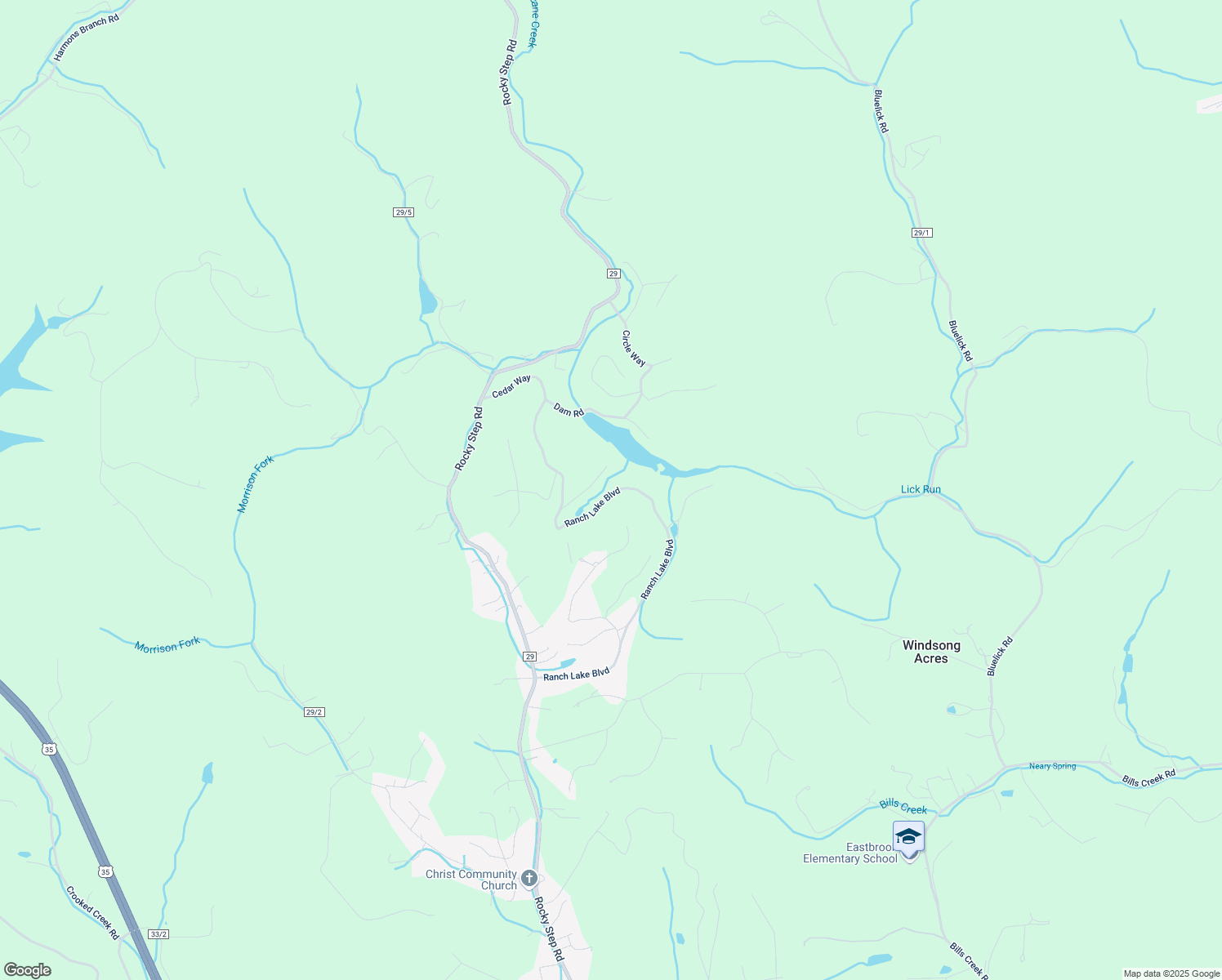 map of restaurants, bars, coffee shops, grocery stores, and more near 876 Ranch Lake Boulevard in Putnam County