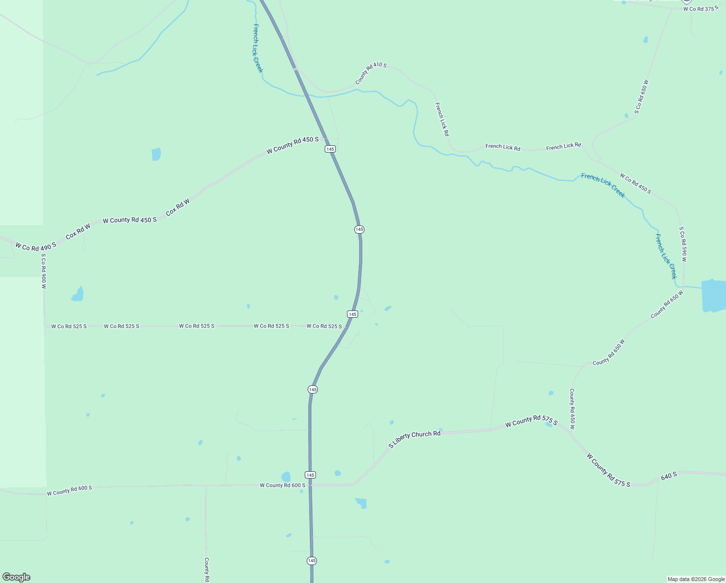 map of restaurants, bars, coffee shops, grocery stores, and more near 5062 County Road 145 in French Lick