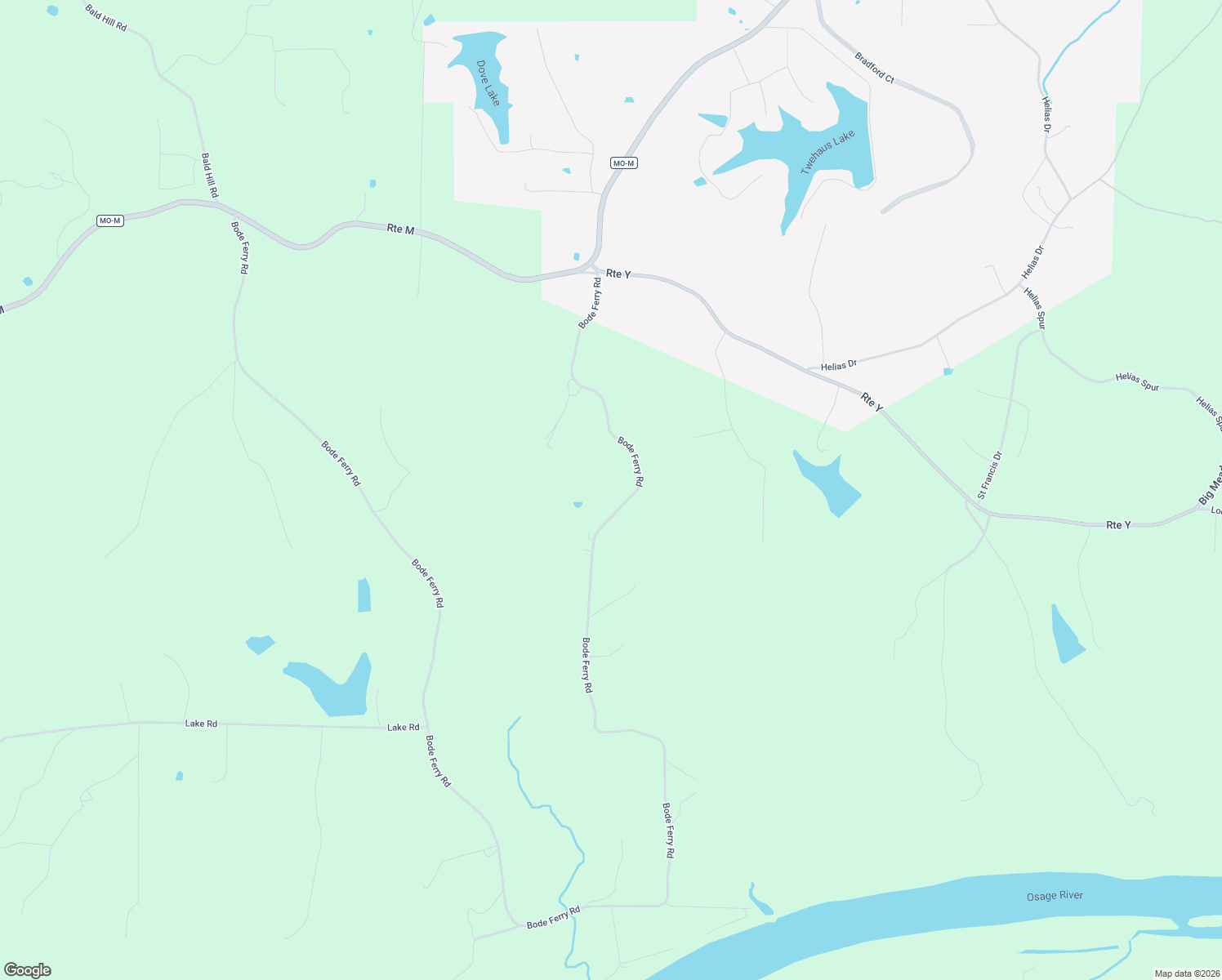 map of restaurants, bars, coffee shops, grocery stores, and more near 9202 Bode Ferry Road in Jefferson City