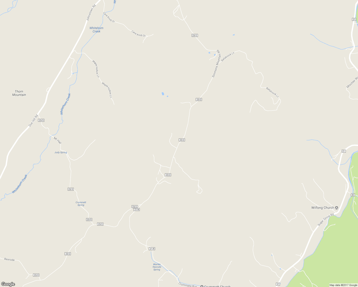 map of restaurants, bars, coffee shops, grocery stores, and more near Simmons Mountain Road in Brandywine