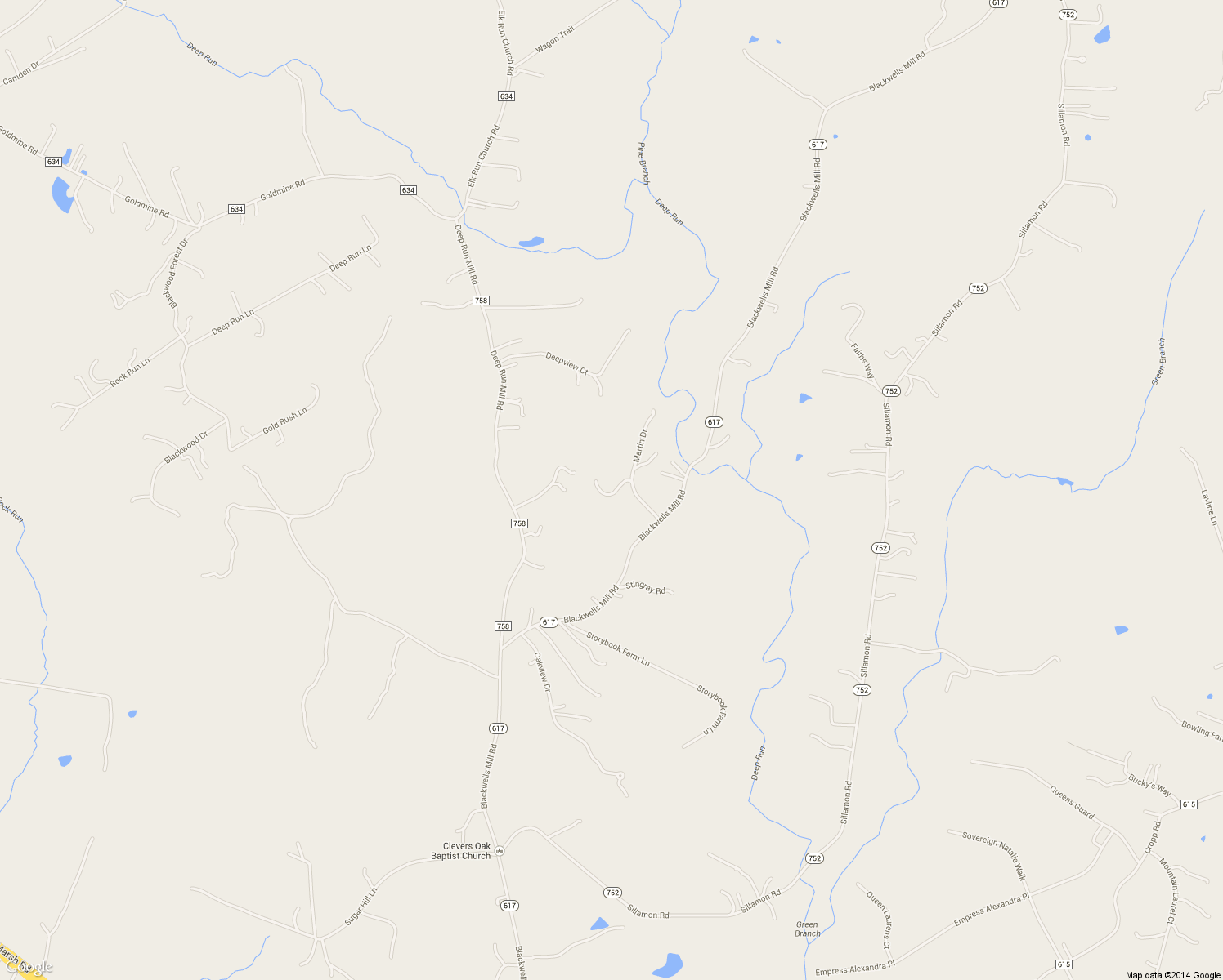 map of restaurants, bars, coffee shops, grocery stores, and more near 13266 Martin Drive in Goldvein