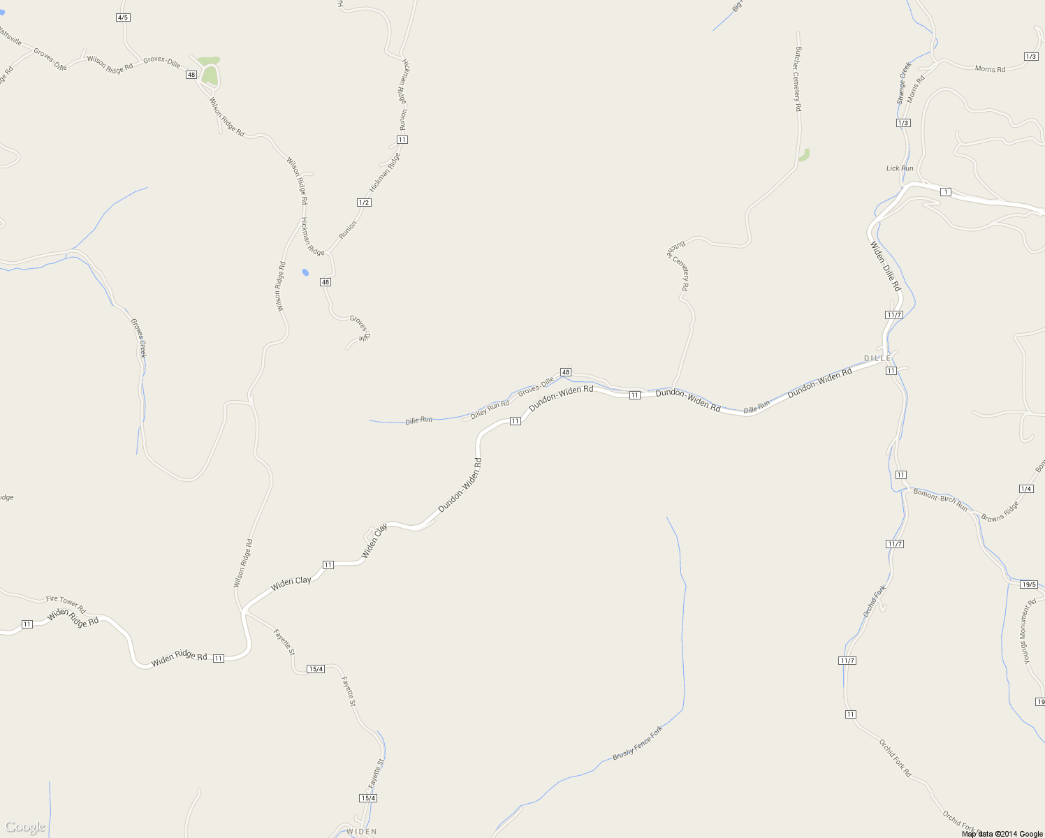 map of restaurants, bars, coffee shops, grocery stores, and more near Dundon-Widen Road in Dille