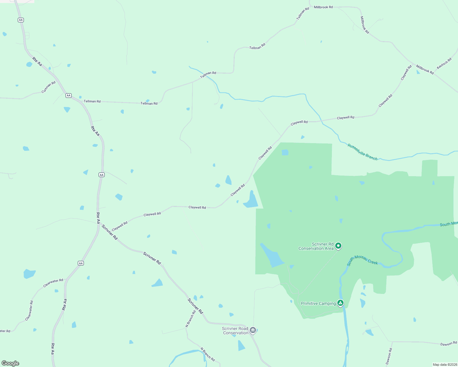 map of restaurants, bars, coffee shops, grocery stores, and more near 11220 Claywell Road in Russellville