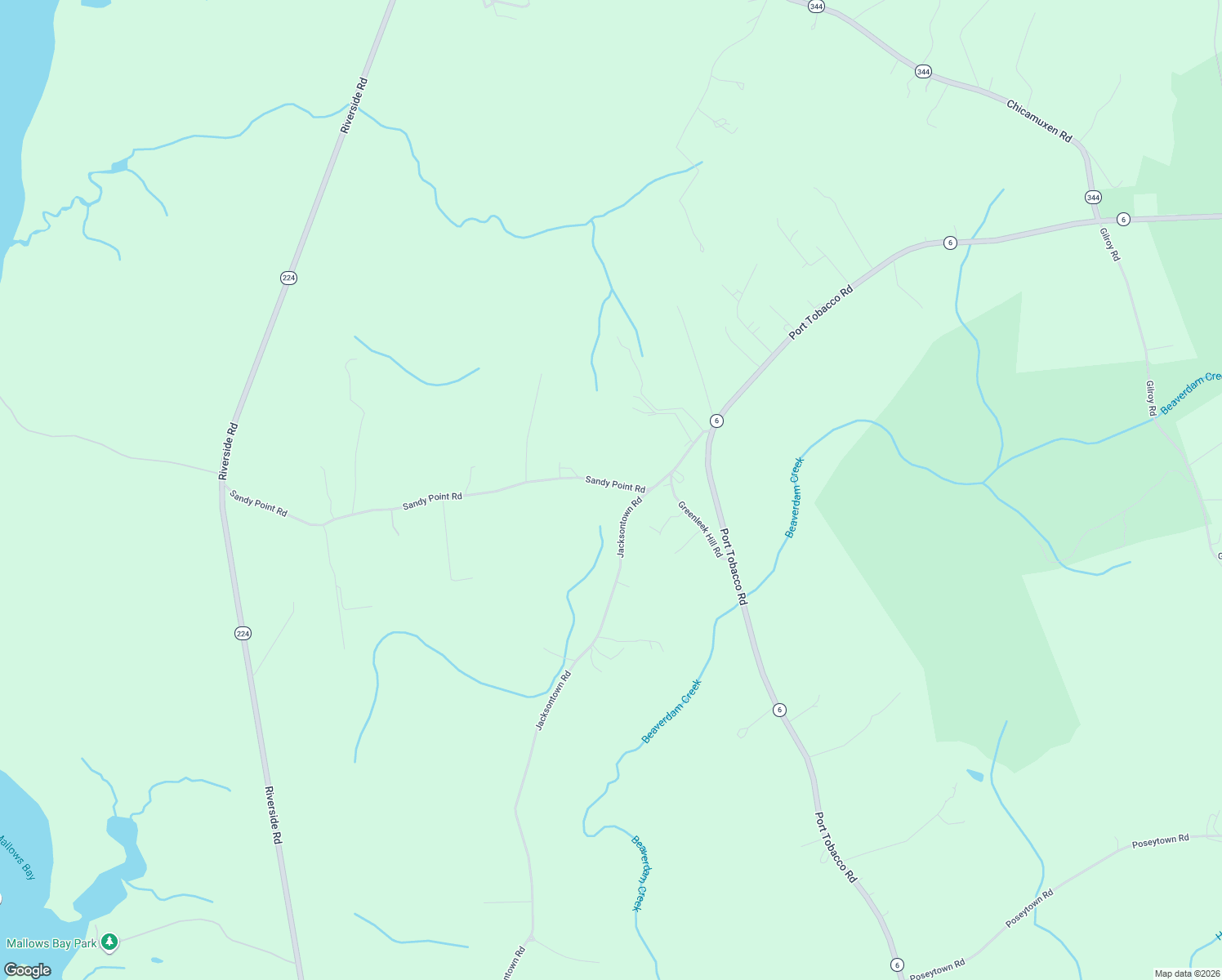 map of restaurants, bars, coffee shops, grocery stores, and more near 2255 Sandy Point Road in Nanjemoy