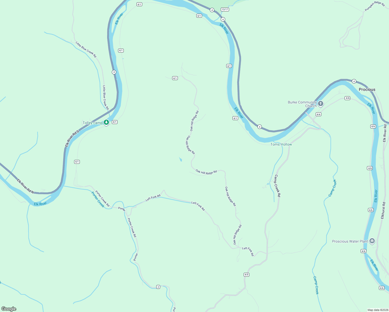 map of restaurants, bars, coffee shops, grocery stores, and more near Oak Hill Ridge Road in Bomont