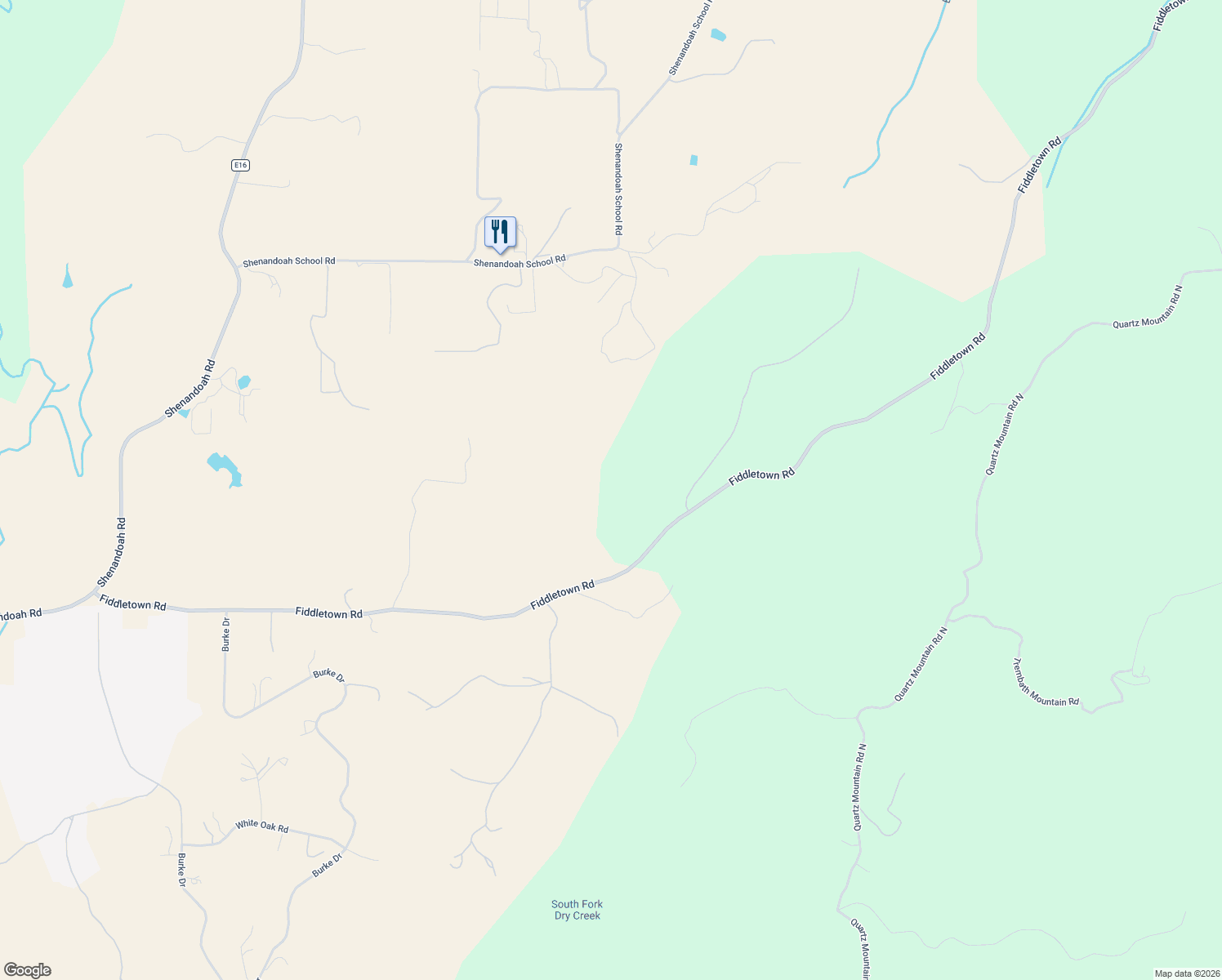 map of restaurants, bars, coffee shops, grocery stores, and more near 11831 Fiddletown Road in Plymouth