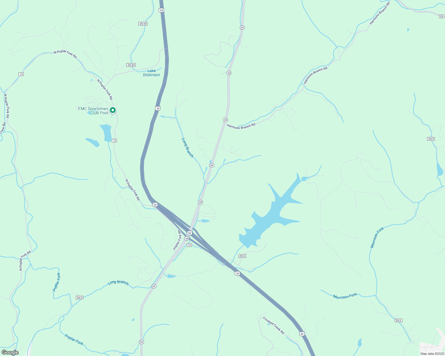 map of restaurants, bars, coffee shops, grocery stores, and more near 5931 West Virginia 34 in Winfield
