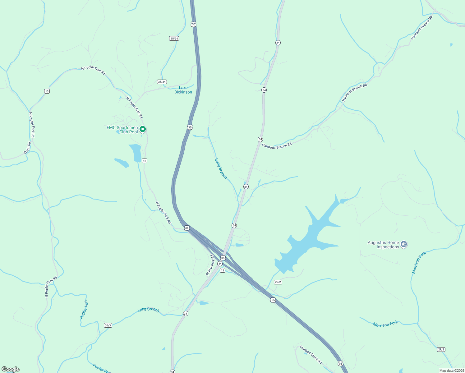 map of restaurants, bars, coffee shops, grocery stores, and more near 155 Longbranch Drive in Winfield